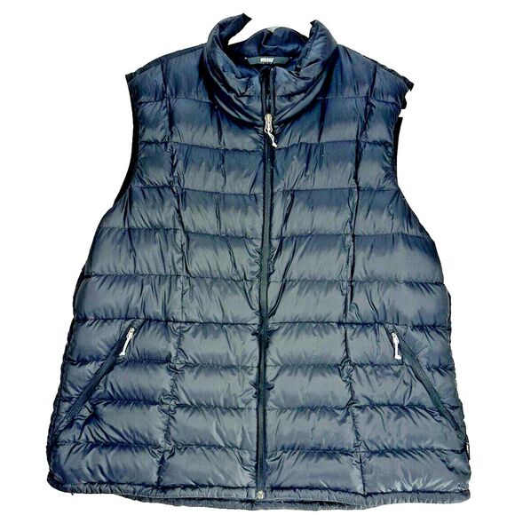 REI Mens  CO-OP Puffer Vest Black Recycle Nylon 80% Down Winter Ski Pockets READ - Picture 1 of 13